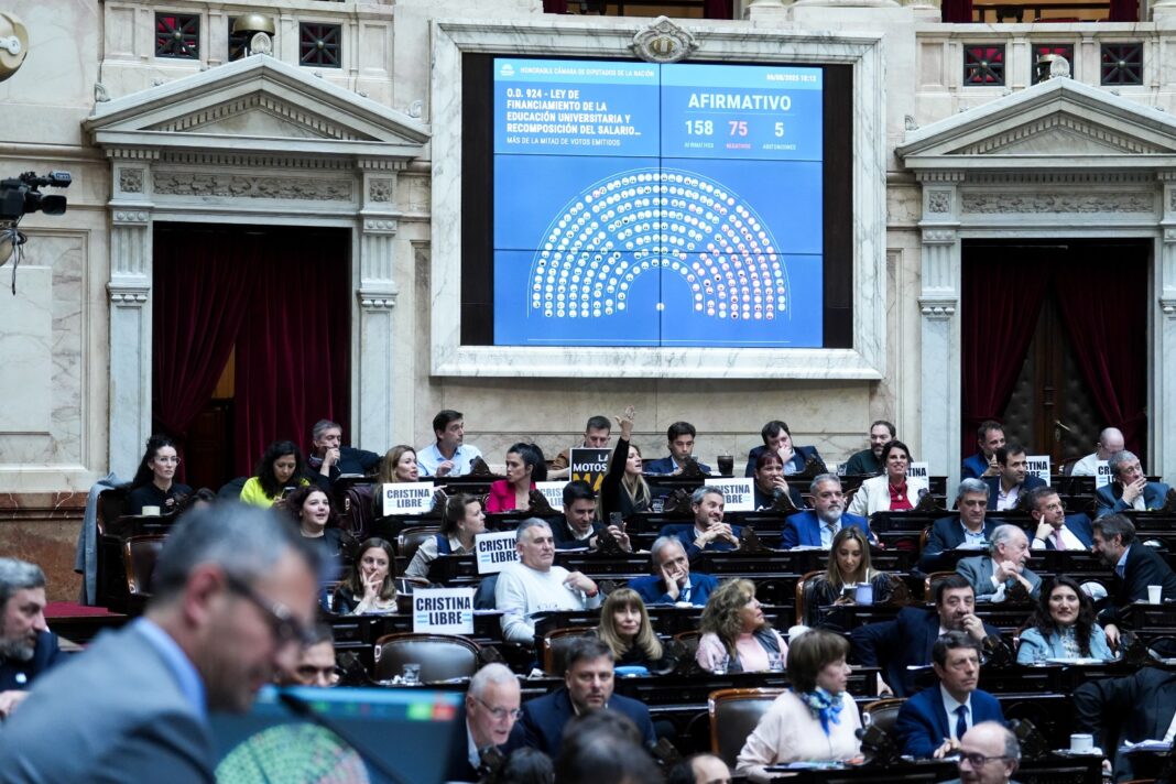 Con 158 votos a favor, Diputados aprobó el proyecto que aumenta el financiamiento universitario y recompone el salario docente.