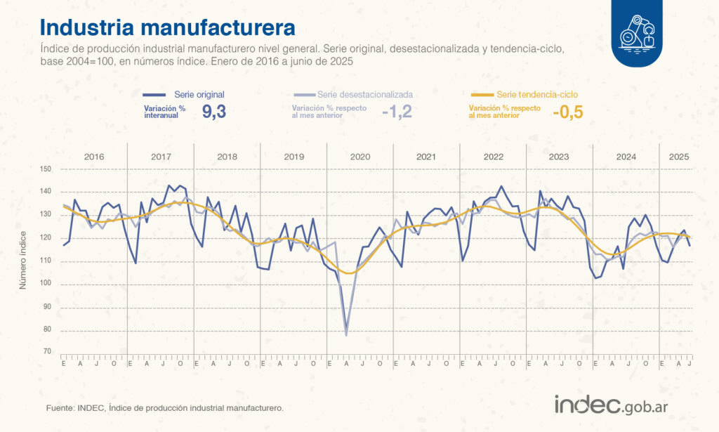 La actividad industrial logró revertir en el primer semestre los magros números de 2024, pero no termina de despegar.