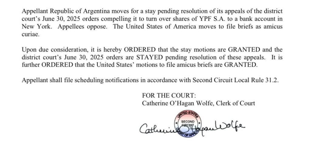 Juicio por YPF: el fallo de este viernes de la Cámara de Apelaciones de Nueva York.