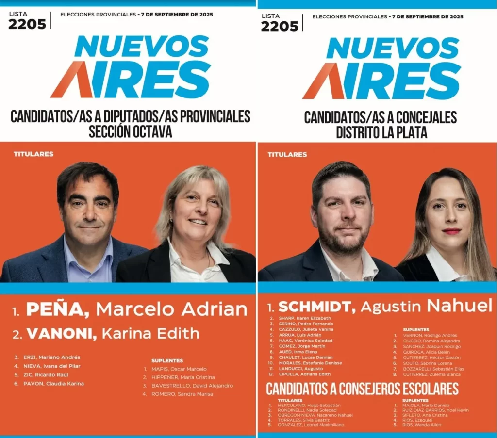 
La Plata: los candidatos de Nuevos Aires.