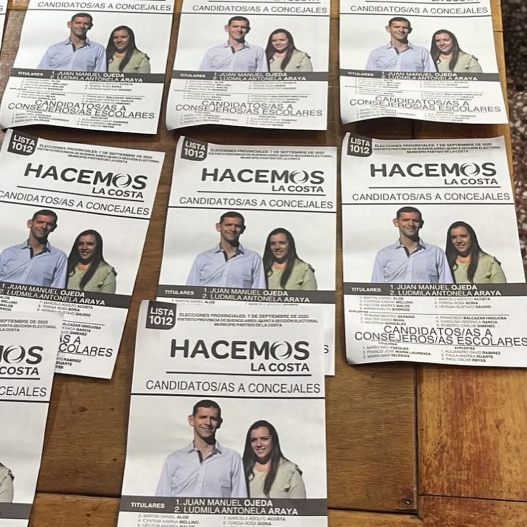 El frente vecinalista del Partido de La Costa denunció el robo y la destrucción de sus boletas a menos de dos semanas de las elecciones 2025.