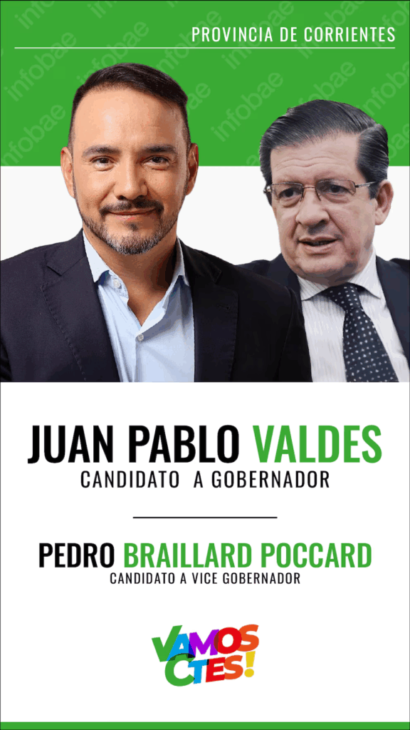 Elecciones 2025: la lista del candidato del oficialismo, Juan Pablo Valdés, quien buscará quedarse con la gobernación de Corrientes.