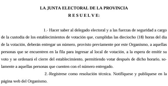 Elecciones 2025: sólo podrán votar después de las 18 horas aquellos que hayan llegado a la fila previo a esa hora.