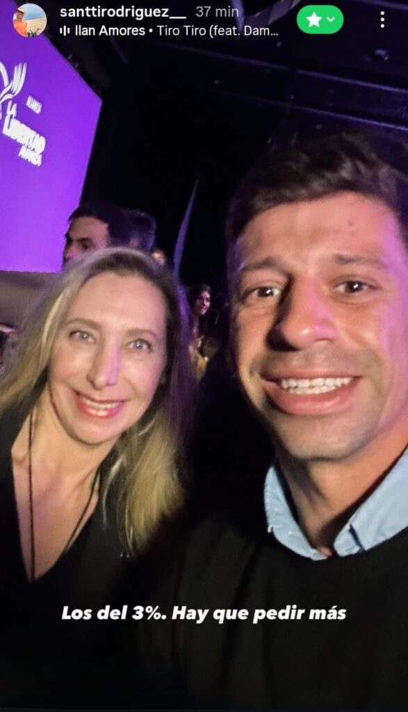 La imagen difundida por el Gordo Dan. Según Rodríguez, la foto fue trucada por los twitteros libertarios.