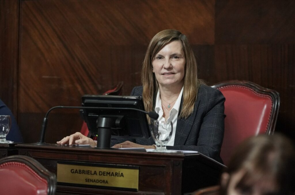 La senadora Gabriela Demaría (UxP), autora del proyecto que obtuvo fuerza de Ley en Diputados.