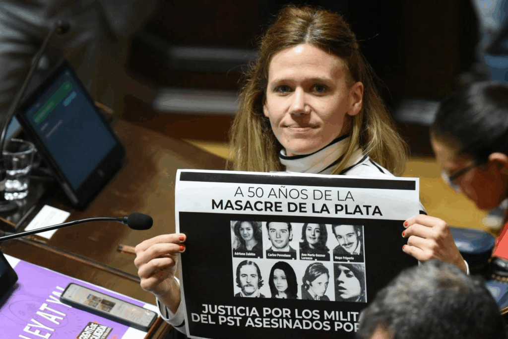 Laura Cano, la diputada bonaerense del FIT-U que repudió la ordenanza de Mar del Plata que habilitó la apertura de un bar en un excentro clandestino de detención.