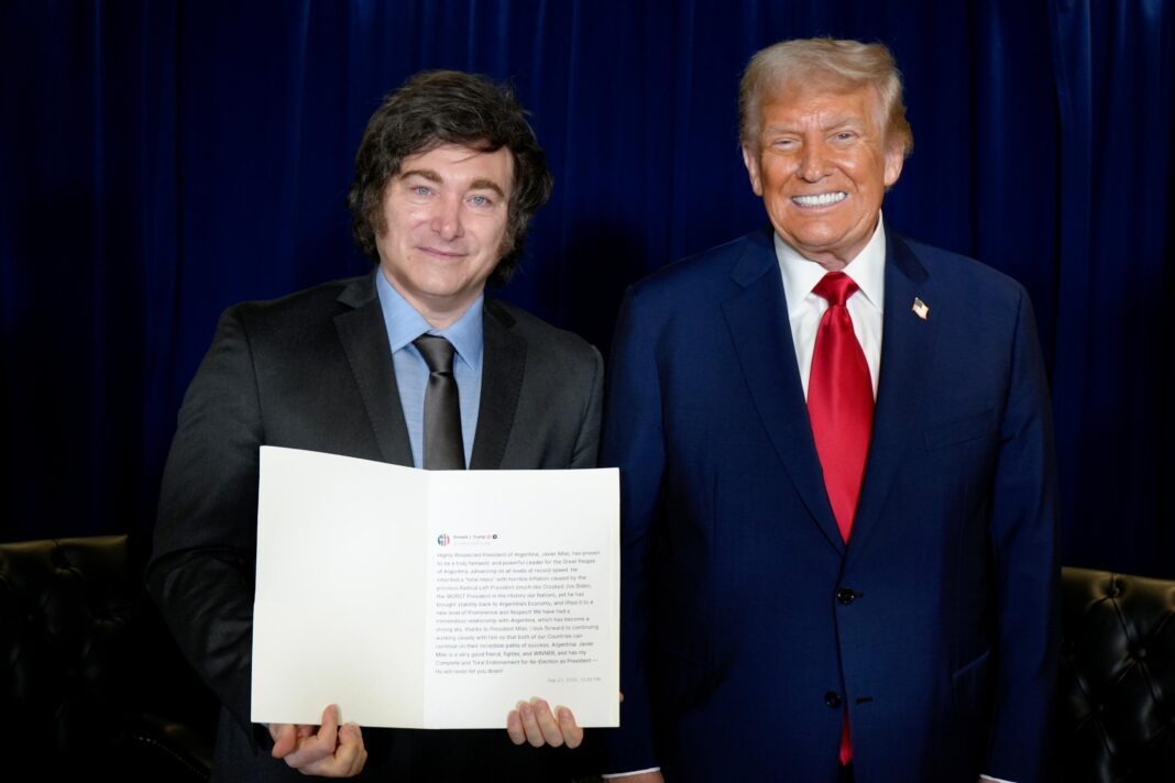 El presidente de EE.UU, Donald Trump calificó a Milei de 