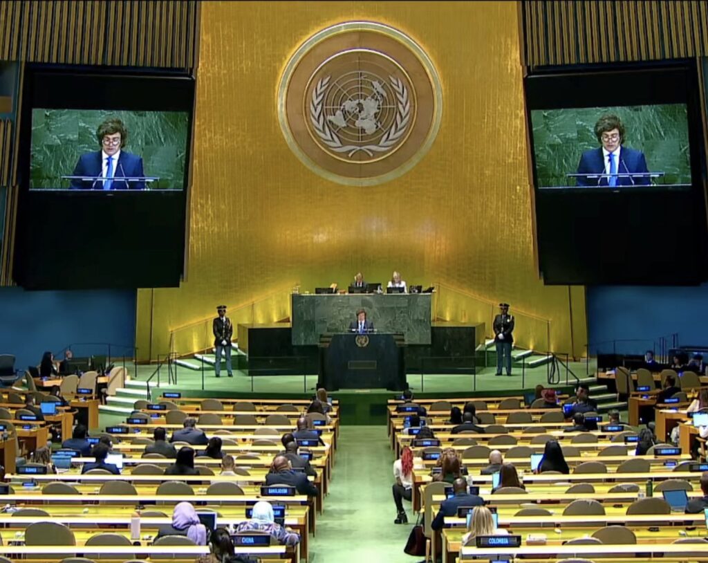 En su discurso ante la ONU, Milei reafirmó su alineamiento con la agenda internacional promovida por Trump.