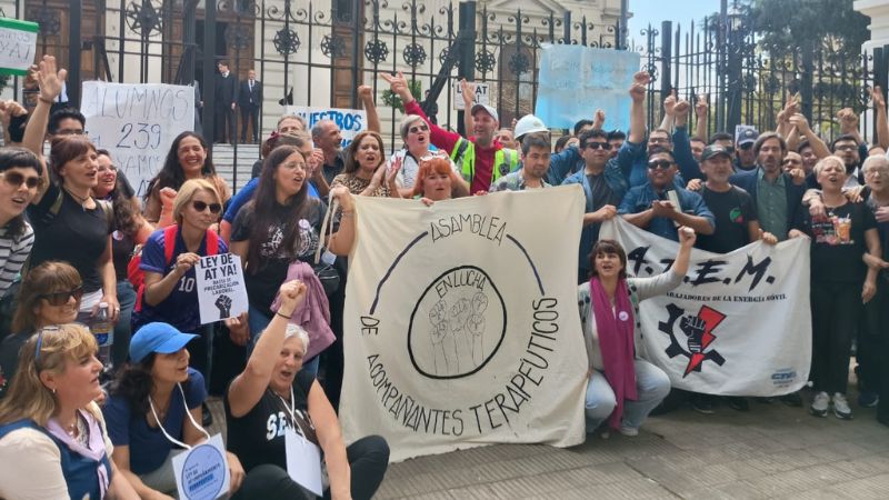 La Asamblea de Acompañantes Terapéuticos celebró el avance de la ley que los reconoce como trabajadores de la salud.