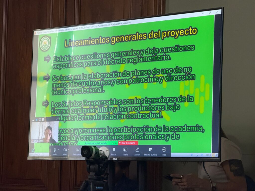 Los profesionales nucleados en CIAFPBA defendieron el proyecto ante la comisión de Asuntos Agrarios y Pesca del Senado bonaerense.
