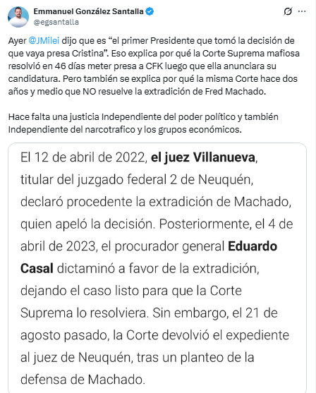 Legisladores bonaerenses de Unión por la Patria cuestionaron al Presidente luego de que confesara haber "tomado la decisión" de que Cristina Kirchner vaya presa.