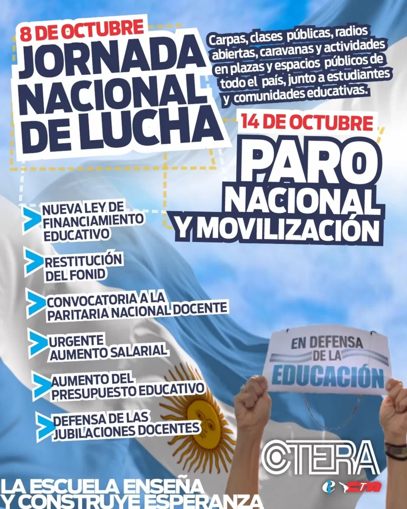 El próximo martes los docentes bonaerenses tendrán un paro en todo el país.
