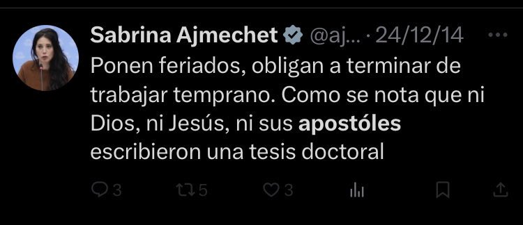 Uno de los tantos posteos de Ajmechet contra la Iglesia Católica que movilizaron la respuesta de Leguizamón.