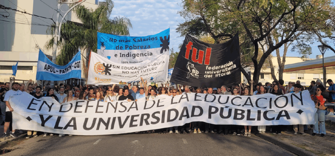 Soledad Alonso y Pablo Domenichini cargaron contra Javier Milei por la postergación de las leyes de educación y salud.