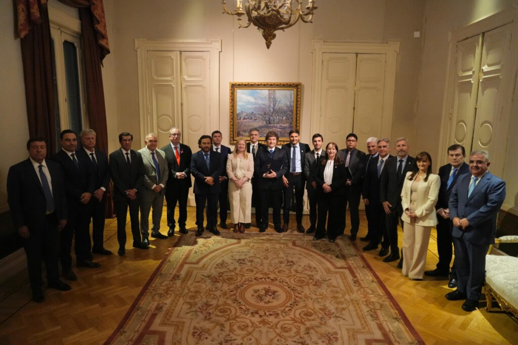 En la reunión con Milei en Casa Rosada asistieron 19 gobernadores y una vicegobernadora. Solo excluyó a Axel Kicillof (Buenos Aires), Gildo Insfrán (Formosa), Ricardo Quintela (La Rioja) y Gustavo Melella (Tierra del Fuego).