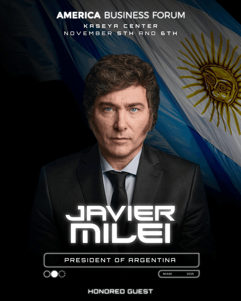 El presidente Javier Milei retoma su agenda internacional y emprende este miércoles su viaje decimocuarto a Estados Unidos (EE.UU) para participar del América Business Forum.