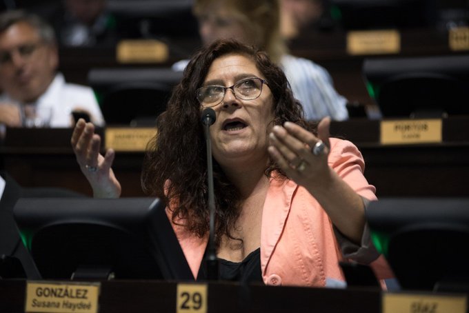La legisladora bonaerense del Frente Grande, Susana González, autora del proyecto sobre la paridad de género en la Defensoría del Pueblo.