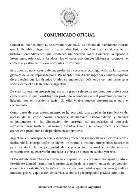 El gobierno de Axel Kicillof salió al cruce del presidente Javier Milei por el acuerdo comercial con Estados Unidos (EE.UU). 