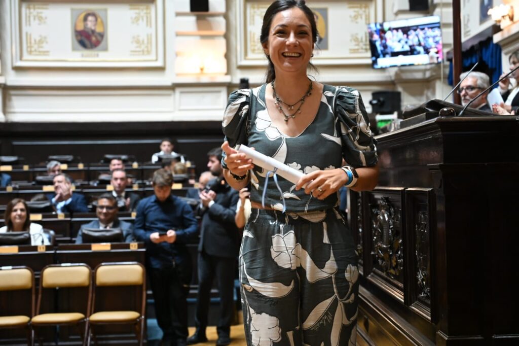 La diputada bonaerense de Unión por la Patria, Ayelén Rasquetti, fue reelecta por la Tercera sección.
