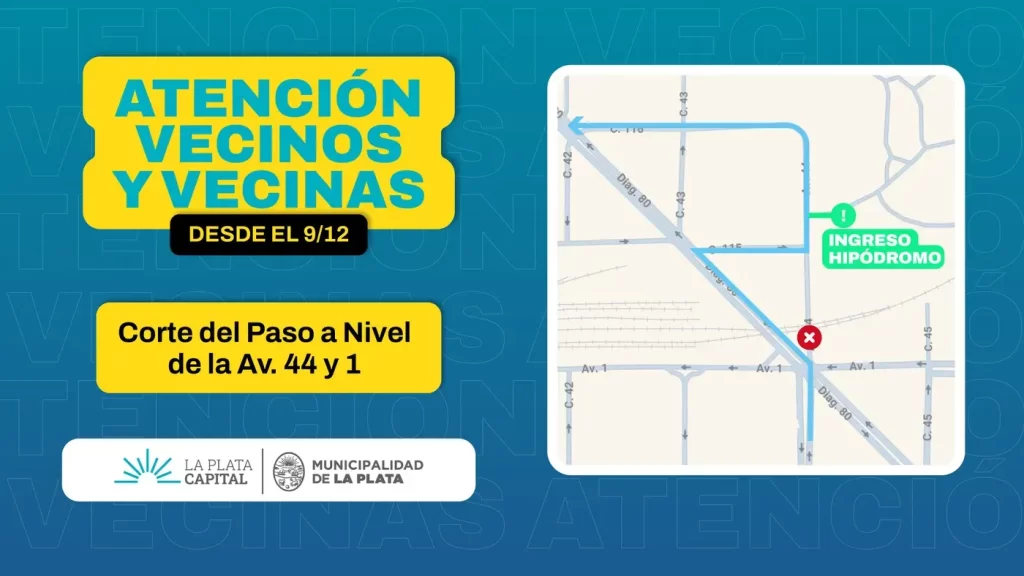 Los cambios de tránsito programados por las obras en la estación de trenes de La Plata.