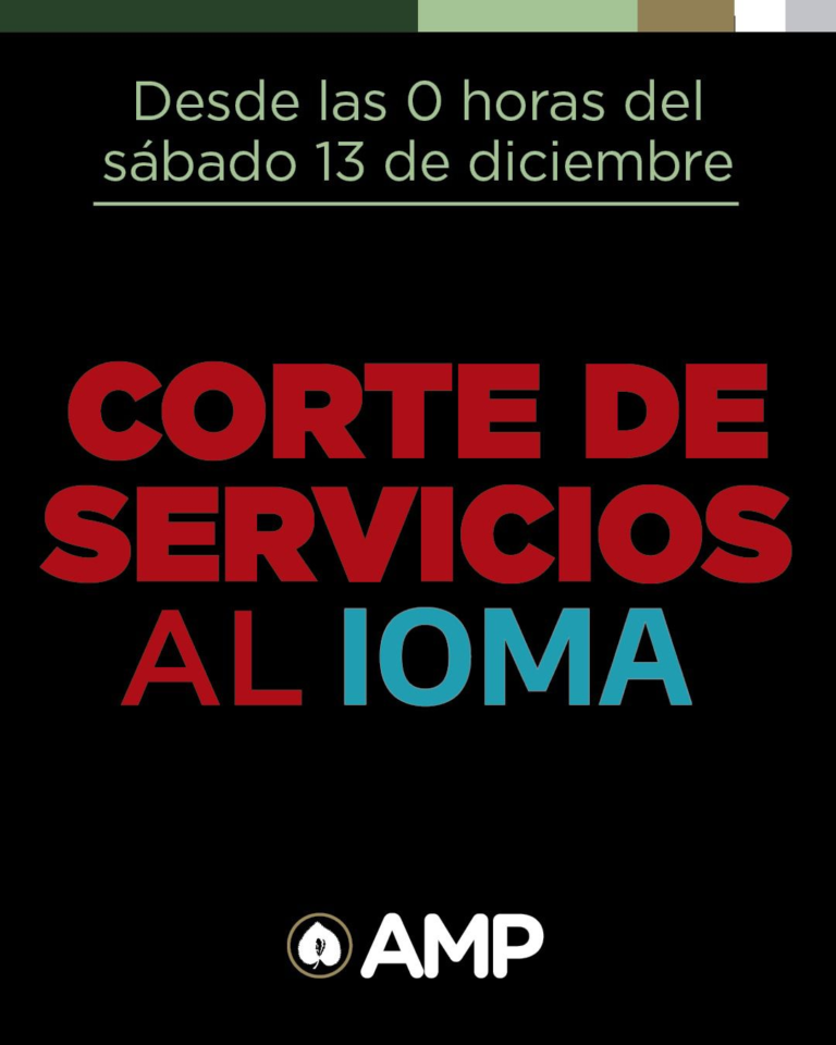 La Agremiación Médica Platense había decretado el paro de servicios del IOMA desde las 00:00 horas del sábado pasado.

