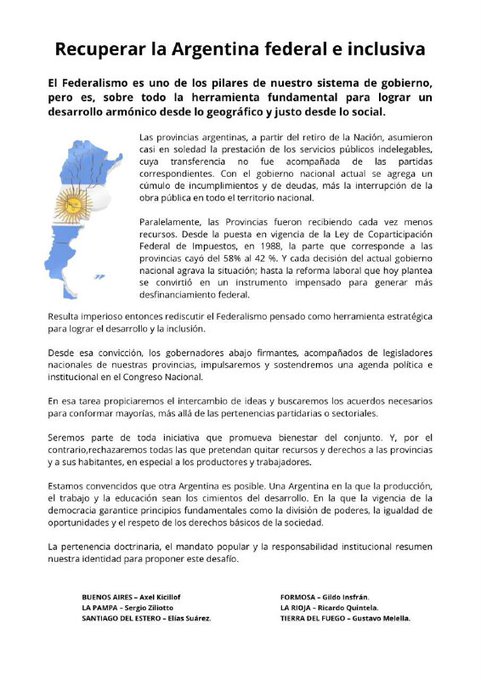 El comunicado conjunto que lanzaron los gobernadores peronistas, en la antesala del debate por el Presupuesto 2026 y la reforma laboral.
