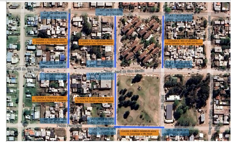 La Municipalidad de Monte Hermoso pone en marcha la pavimentación de las calles que abarcan la zona denominada Cuenca de Desagües Pluviales Rio Atuel. 