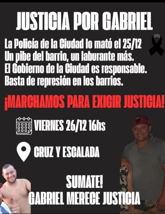 
Christian Castillo convocó a los vecinos de la Ciudad y la provincia de Buenos Aires a movilizarse por Gabriel González. 