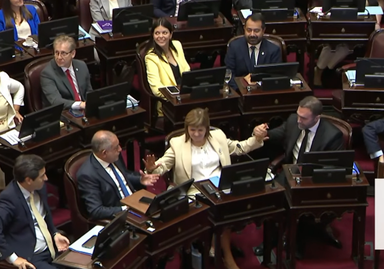 Tras la aprobación de todos los capítulos, Bullrich celebró la sanción del Presupuesto 2026.
