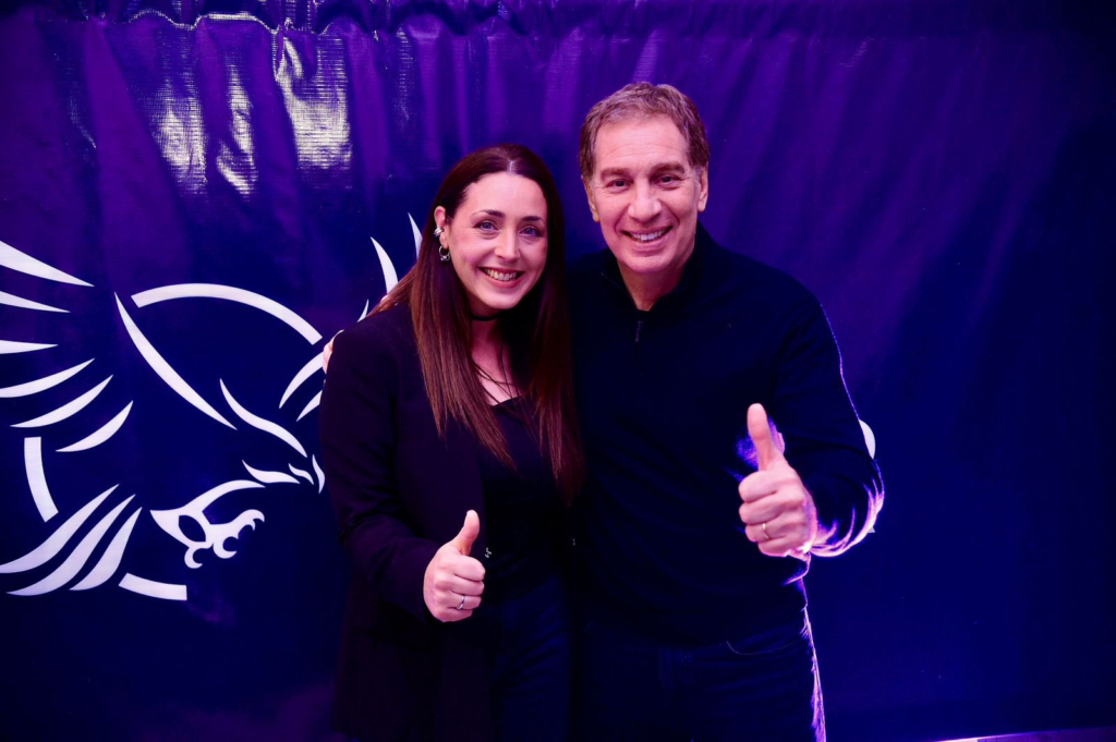 La diputada del PRO, oriunda de la ciudad de La Plata, Julieta Quintero, junto al ministro del Interior, Diego Santilli.
