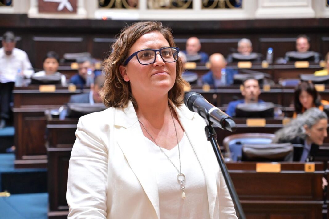 La diputada bonaerense del radicalismo, Priscila Minnaard, bregó por una transición pacífica 