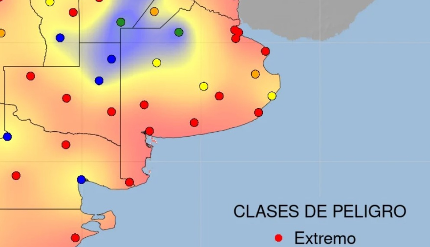 El SNMF y el SMN declararon un “riesgo extremo de incendios” en gran parte del territorio argentino, incluyendo a la provincia de Buenos Aires.