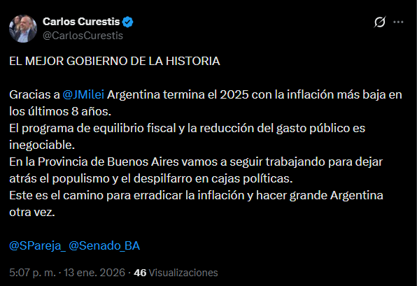 Con bombos y platillos, legisladores libertarios festejaron el dato de inflación. 