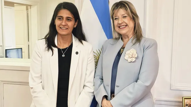 La ministra de Seguridad, Alejandra Monteoliva, junto a su par de San Luis, Nancy Sosa.