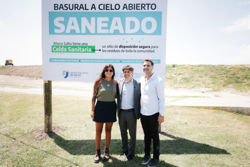 Kicillof anunció el cierre del basural a cielo abierto con la inauguración de una planta de tratamiento en Salto.
