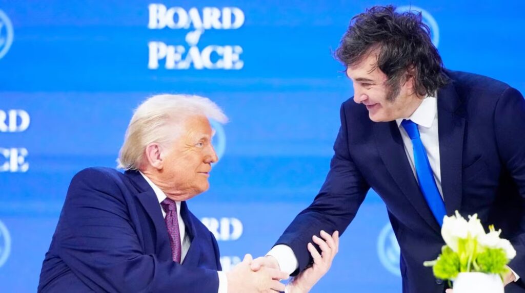 Milei y Trump coincidieron en el Foro Económico de Davos, donde se presentó el Consejo de Paz impulsado por el presidente estadounidense.