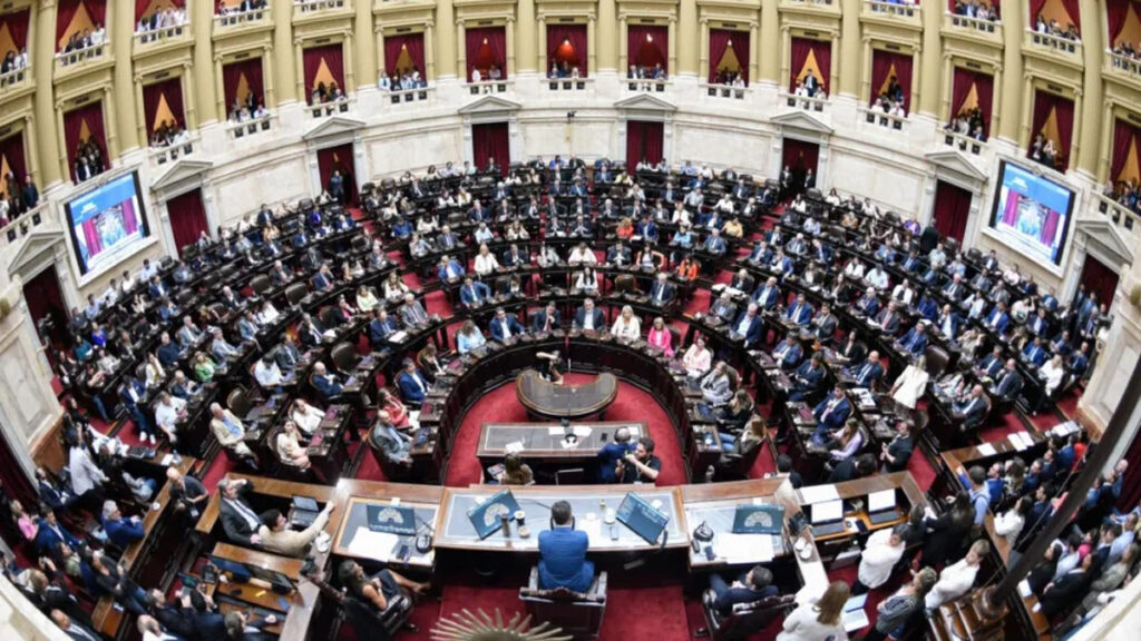 Diputados provinciales de La Libertad Avanza respaldaron el programa económico y rechazaron la medida de fuerza., en pleno debate legislativo por la reforma laboral.