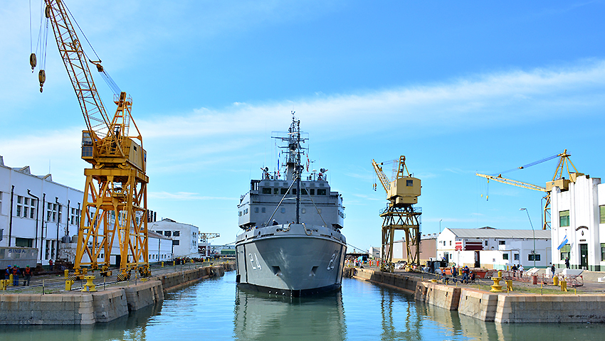 La Base Naval Puerto Belgrano es el principal predio militar del país.