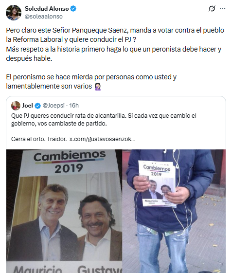 
Con un carpetazo de su candidatura con Cambiemos, Soledad Alonso cruzó al gobernador de Salta, Gustavo Saenz, que pidió "elecciones libres y democráticas" en el PJ. 