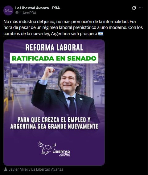 Legisladores bonaerenses de La Libertad Avanza salieron a celebrar la sanción del Régimen Penal Juvenil y la reforma laboral. 