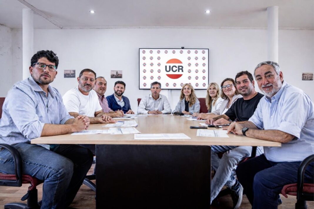 Los legisladores del radicalismo Alejandra Lordén, Valentín Miranda, Priscila Minnaard y Natalia Quintana dieron una demostración de fuerza en la Cuarta sección.