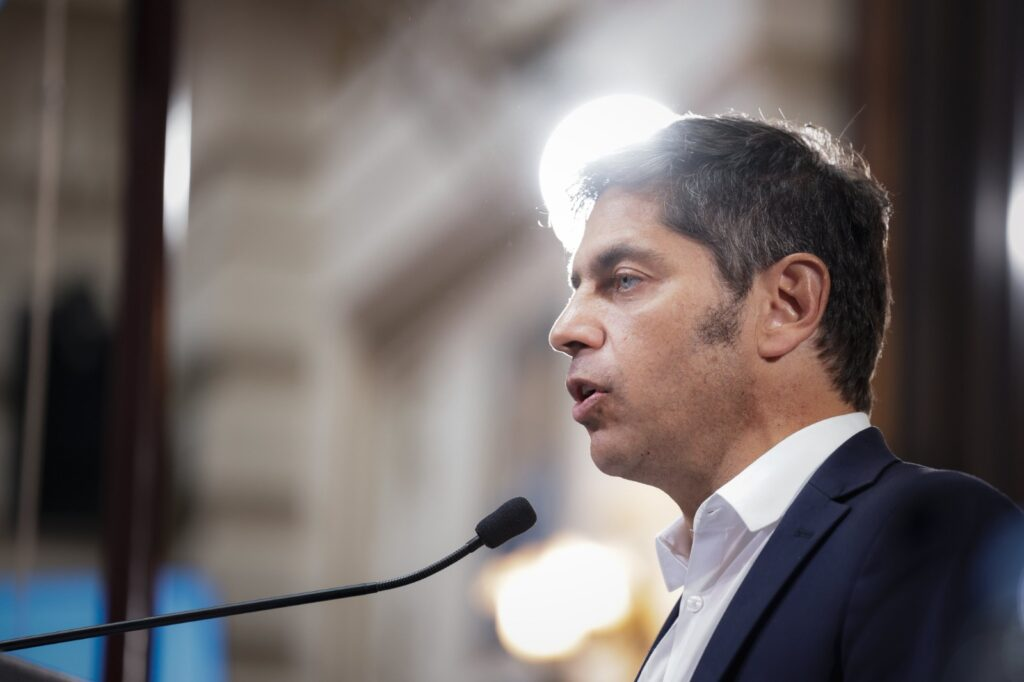 El gobernador bonaerense Axel Kicillof centró gran parte de su discurso en cuestionar el “industricidio” provocado por el Gobierno nacional.