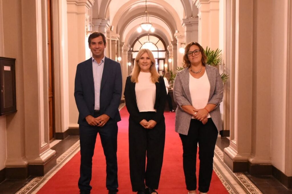 
Los tres diputados de la UCR - Unión Cívica Radical que apuntaron a Kicillof tras la apertura de sesiones ordinarias. 
