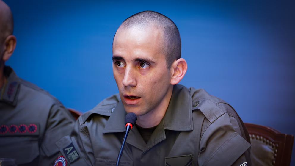 El Canciller Pablo Quirno y la ministra de Seguridad, Alejandra Monteoliva, encabezaron una conferencia de prensa junto al gendarme argentino, Nahuel Gallo. Ni menciones a la AFA.