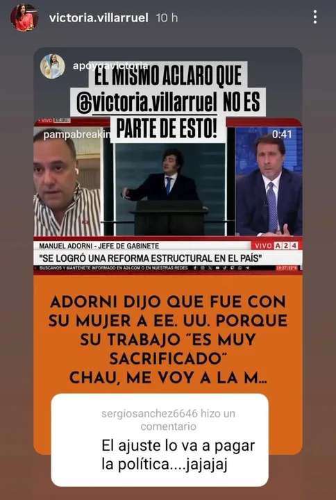  Así fue el posteo de Victoria Villarruel con el que volvió a marcar distancia de Milei y su gabinete. 