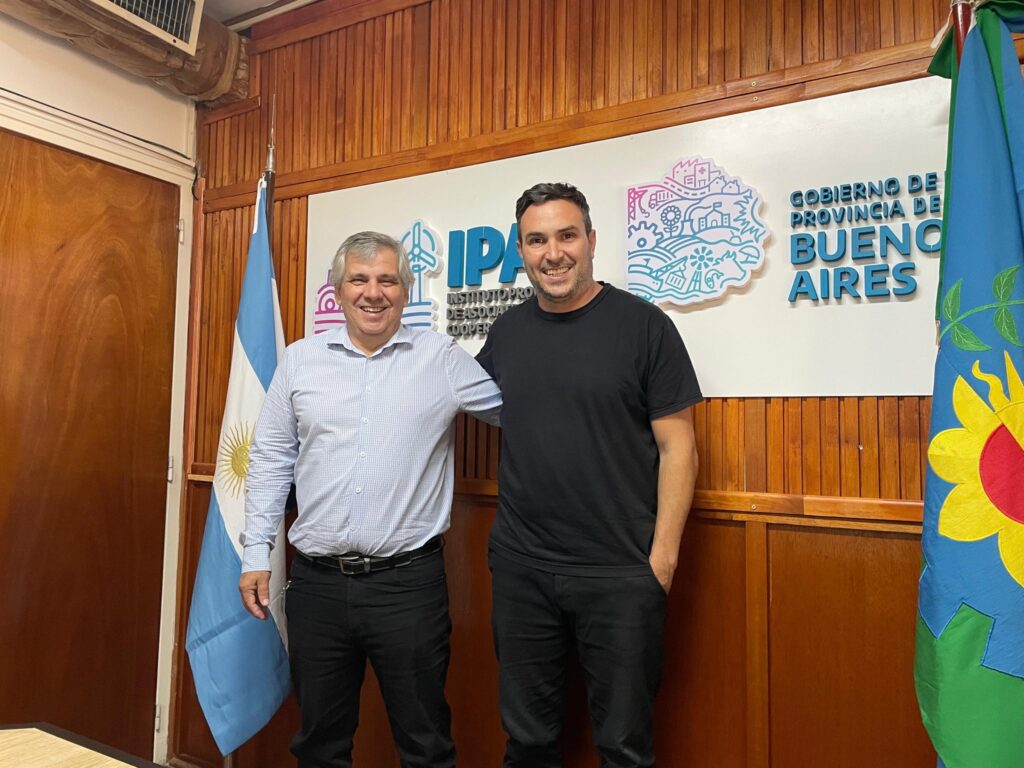 El intendente de Chivilcoy, Guillermo Britos, se reunió con funcionarios del Ministerio de Asuntos Agrarios.