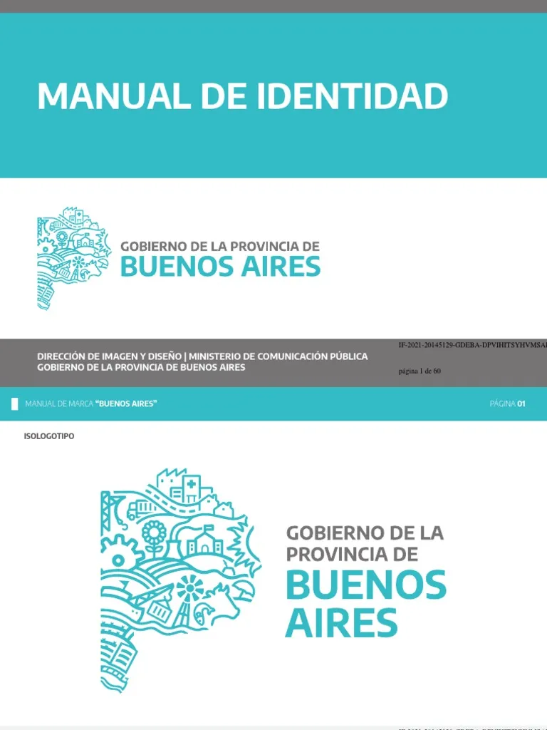 El logo actual del Gobierno bonaerense, el cual fue creado durante el inicio de la gestión de Axel Kicillof.