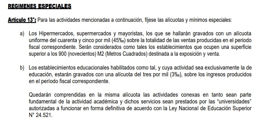 La ordenanza impoistiva de Pilar duplicó la tasa para los establecimientos educacionales privados de gestión estatal.