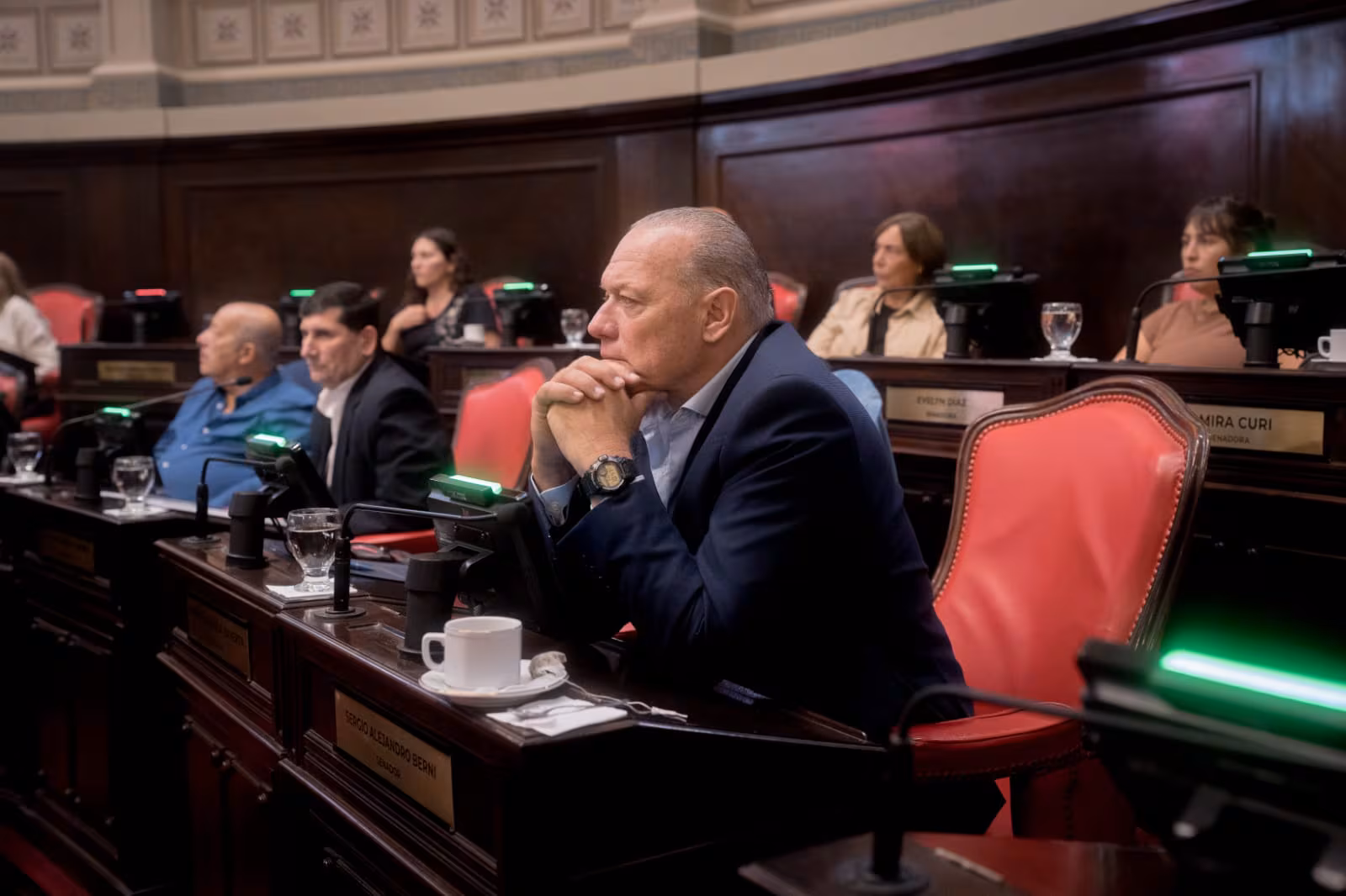 El titular del bloque de senadores de Fuerza Patria, Sergio Berni.