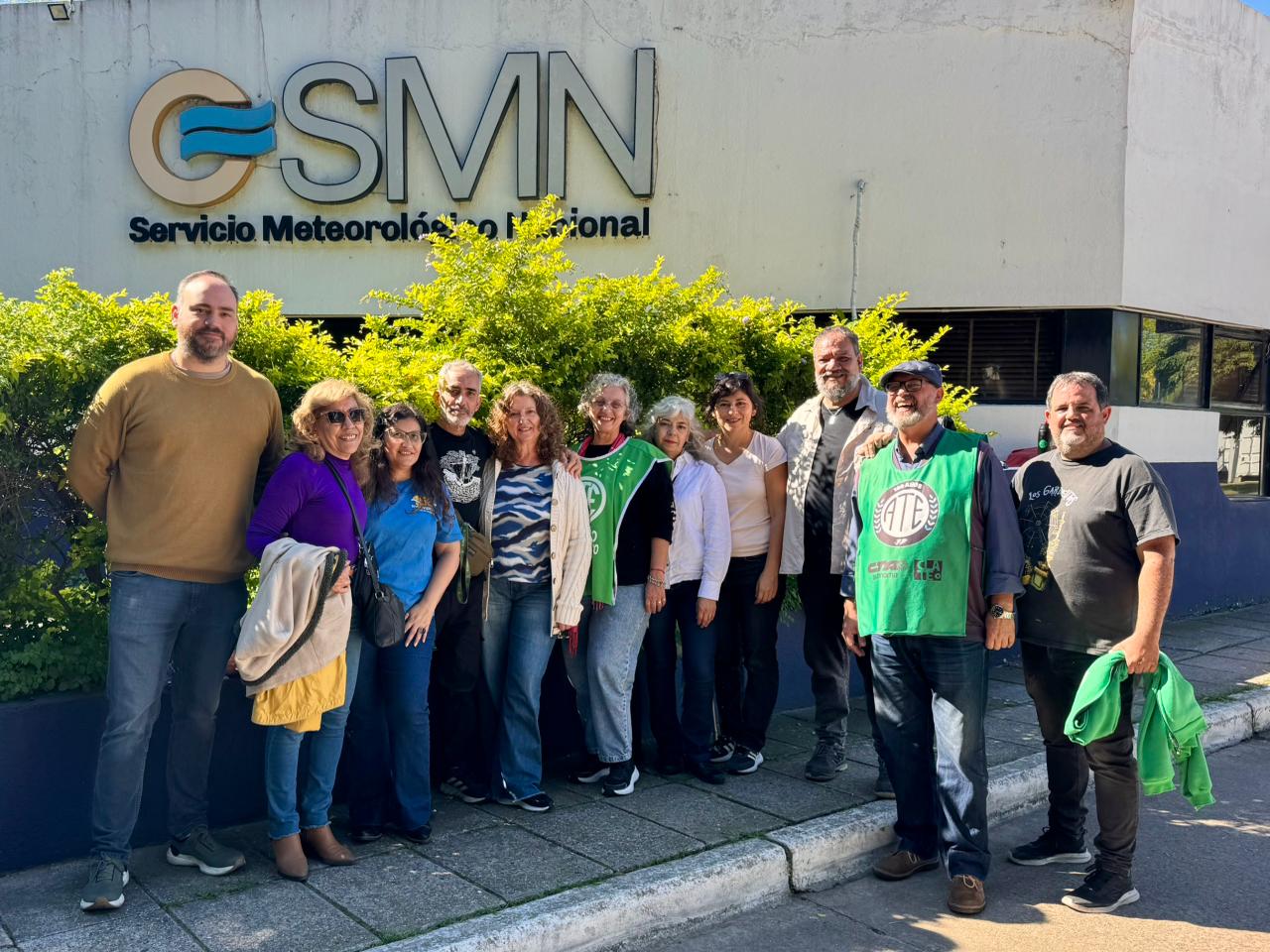 Desde ATE remarcaron que el paro en el SMN es en reupido a los despidos en el organismo y al intento de desguace por parte del Estado nacional.